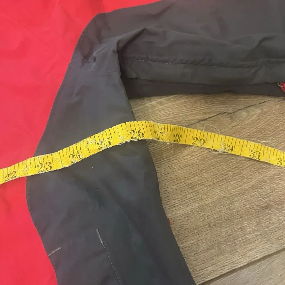 The North Face HyVent Zip Up Jacket Coat Men's XL Red Gray Waterproof Softshell